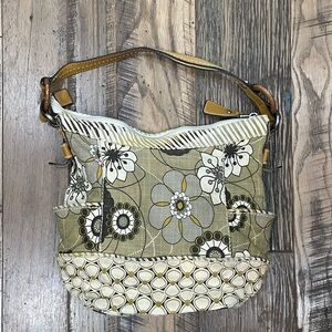 Fossil floral tote purse bag